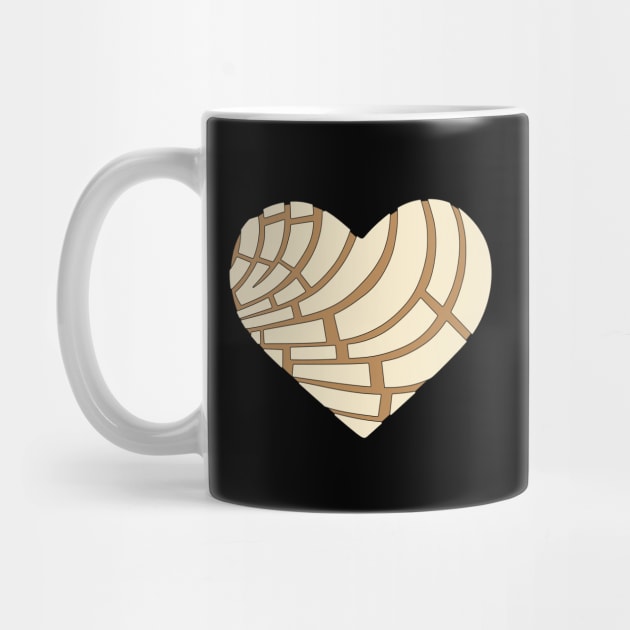 Concha Mexican Bread Food Pan Dulce Mexicana Corazon Heart Classic Mar by Shirtsurf